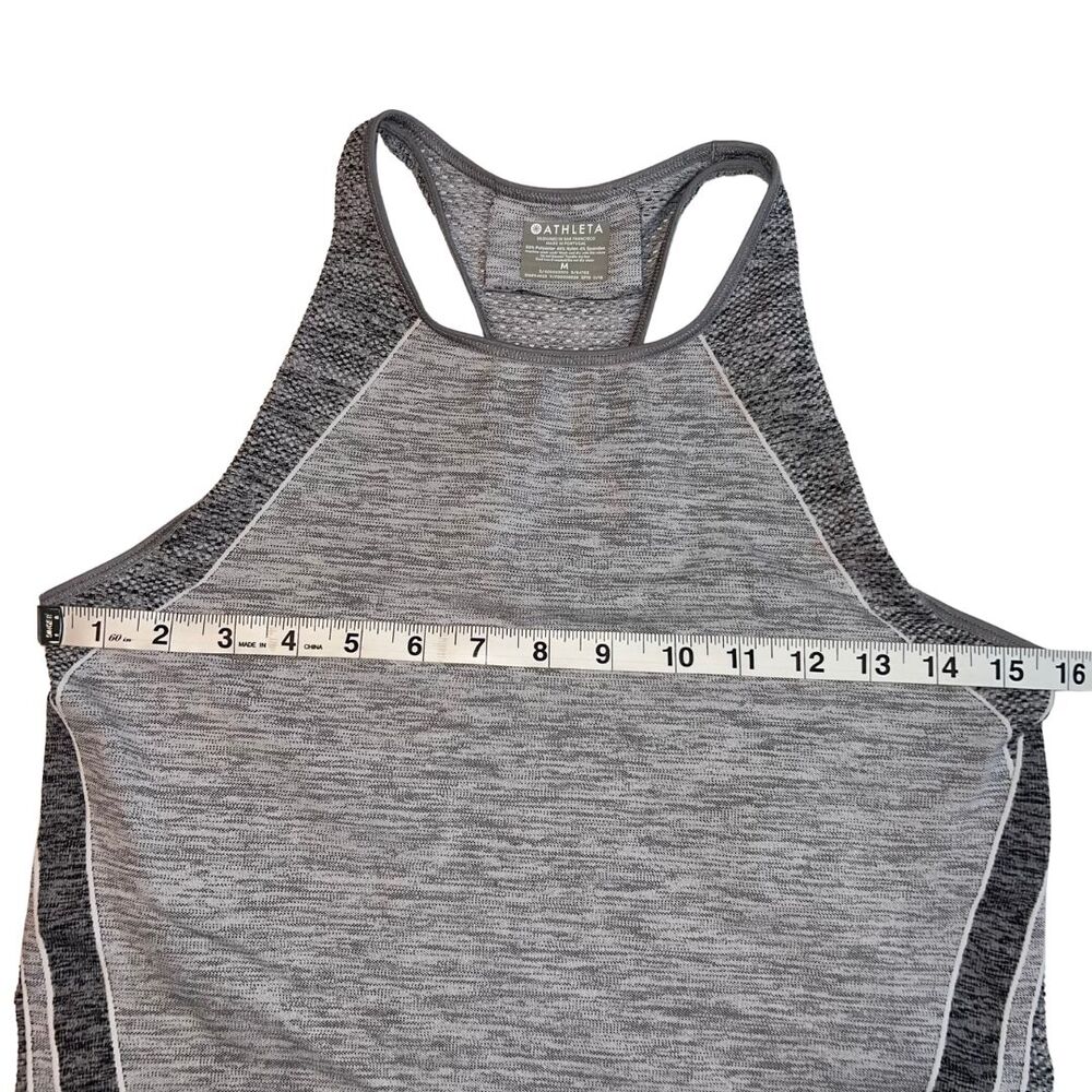 Athleta Tank Top Medium Racerback Heather Gray Athletic Workout Yoga Shirt - Picture 4 of 8